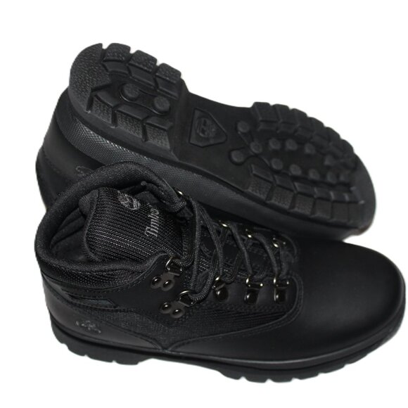 TIMBERLAND BIG KIDS BLACK FULL GRAIN EURO HIKER MID BOOTS US 4M - Picture 7 of 7